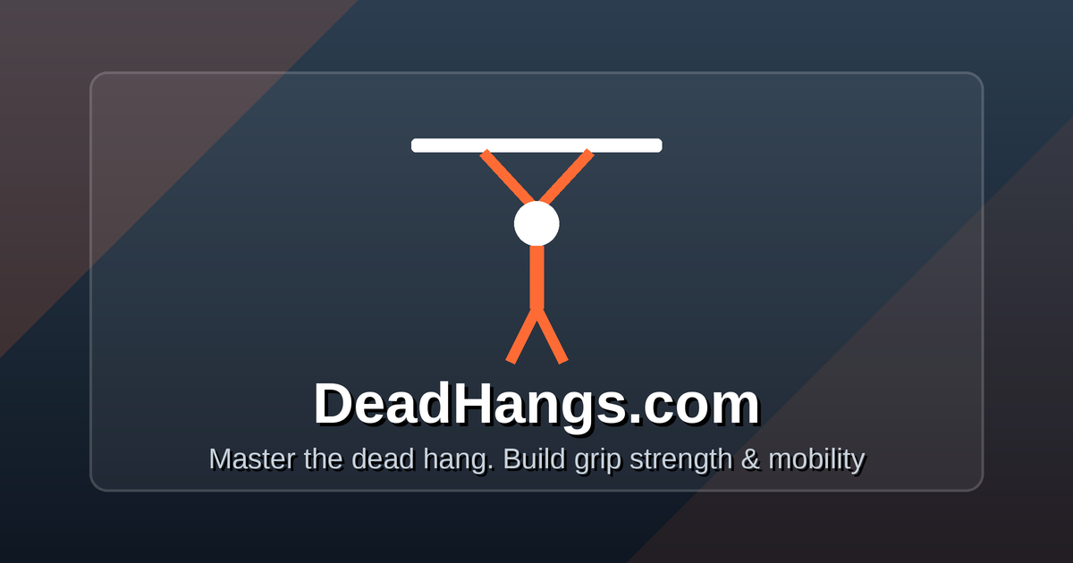 DeadHangs.com — Master the dead hang. Build grip strength and mobility